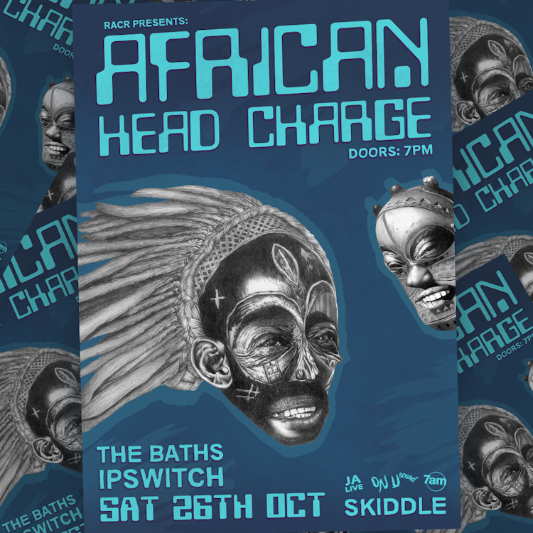 African Head Charge at The Baths in Ipswich